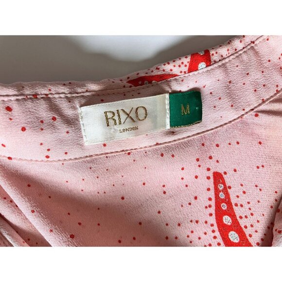RIXO Jamie Top Blouse Starfish Pink Size Medium - Picture 7 of 8